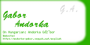 gabor andorka business card